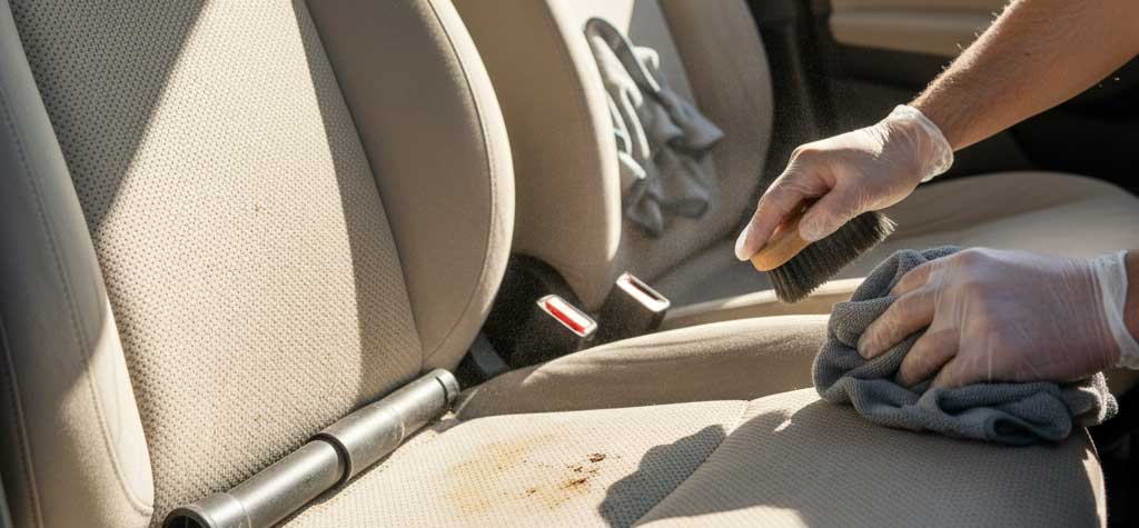 Cómo limpiar la tapicería del coche y quitar manchas sin dejar cercos (guía realista)